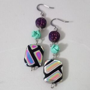 Colorful Geometric Dangle Earrings